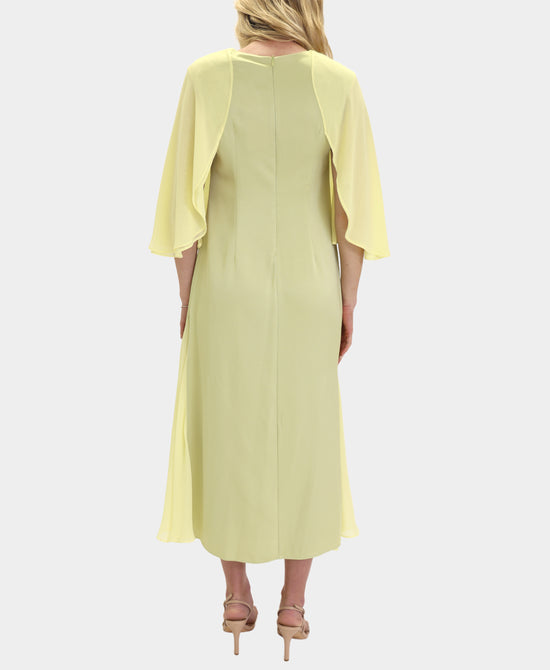 Satin Dress w/ Flutter Sleeves view 2