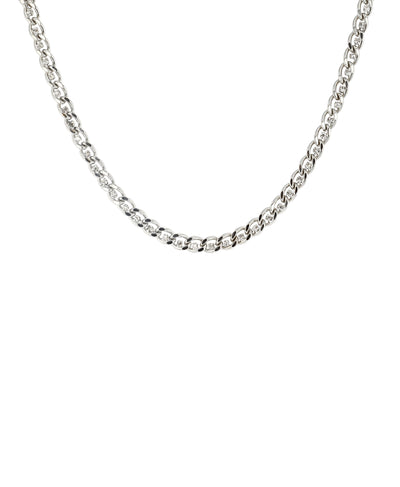 Curb Chain Necklace w/ CZ Accents image 1