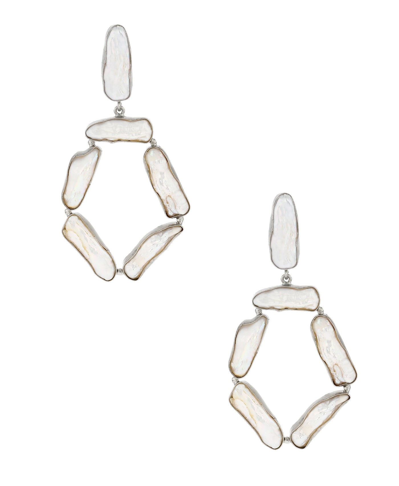 Faux Pearl Drop Earrings image 1