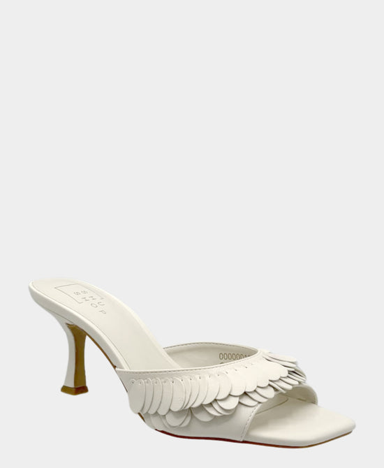 
Statement Heeled Sandal in BONE view 1