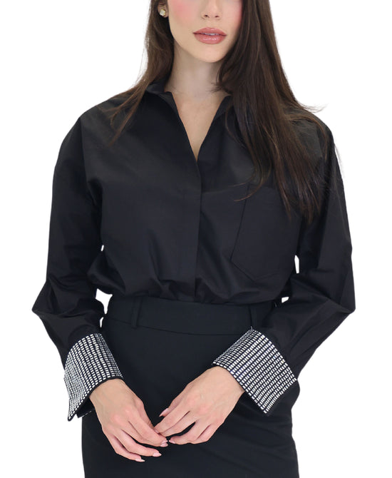 Blouse w/ Crystal Cuffs view 