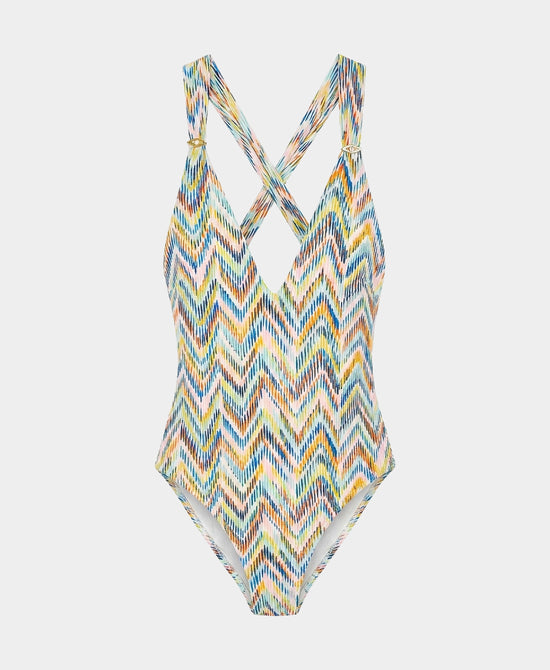 
Printed One Piece Swimsuit in MULTI view 2