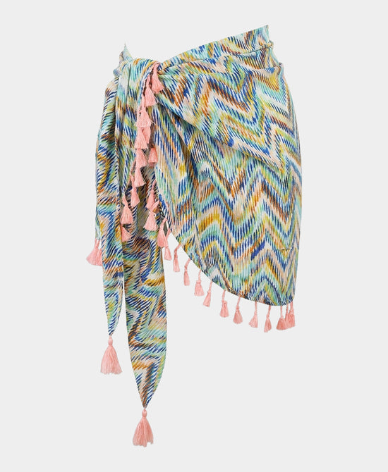 
Printed Sarong w/ Tassels in MULTI view 2