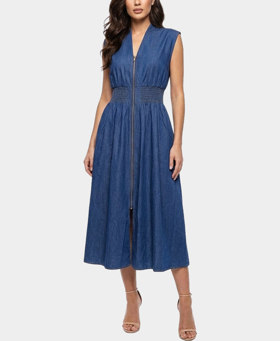 
Denim Midi Dress in DENIM BLUE view 2