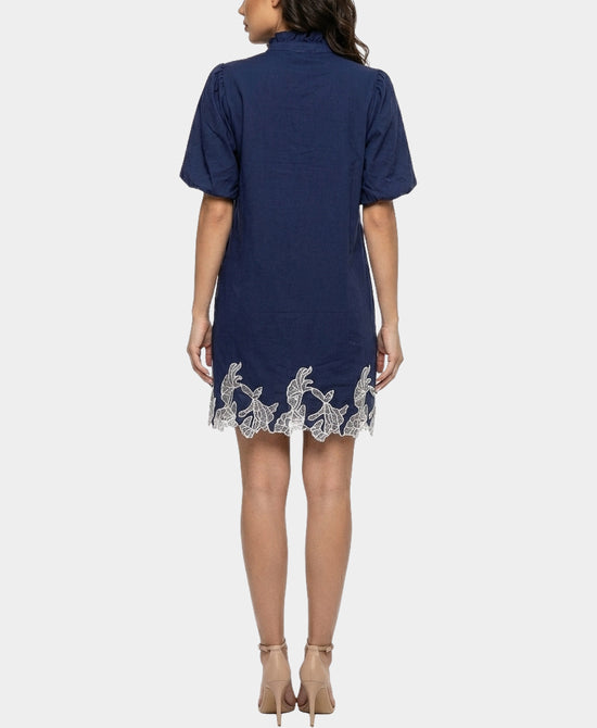 Shirt Dress w/ Embroidered Trim view 2