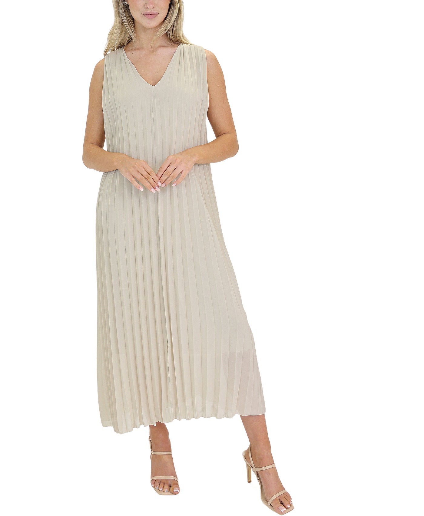 Pleated Maxi Dress view 1