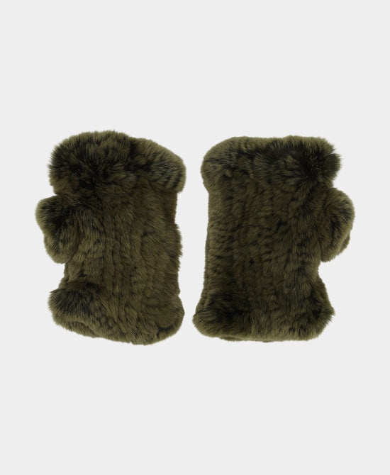 Fingerless Fur Gloves view 