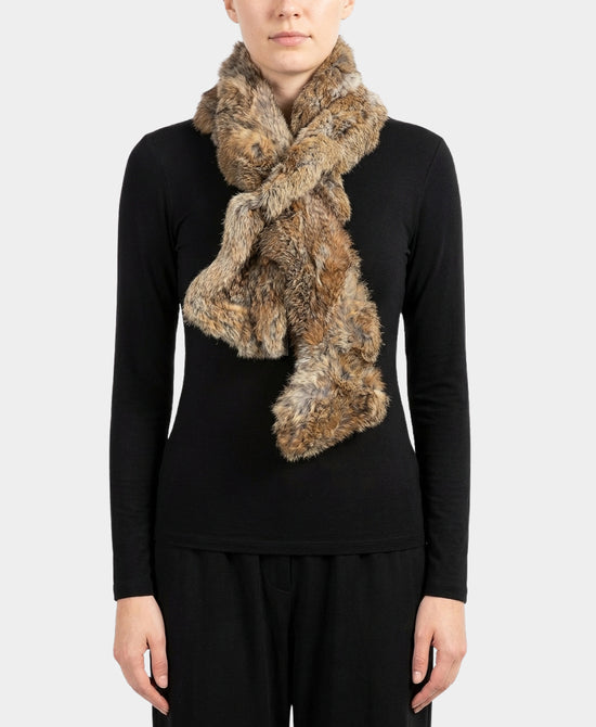 Fur Pull Thru Ruffle Scarf view 