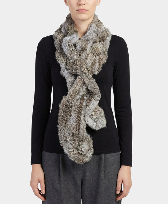 Fur Pull Thru Ruffle Scarf view 