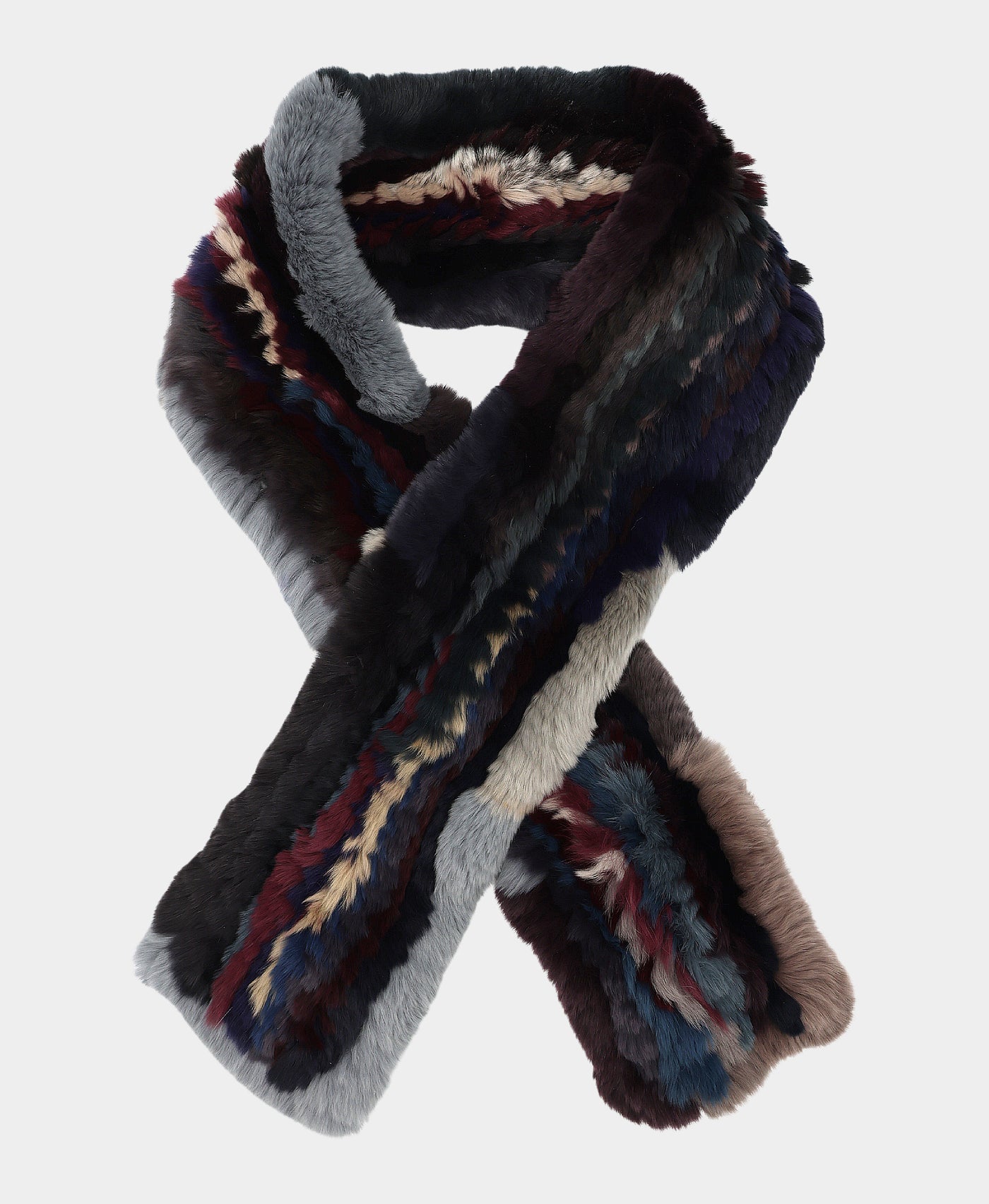 Knitted Fur Scarf view 1