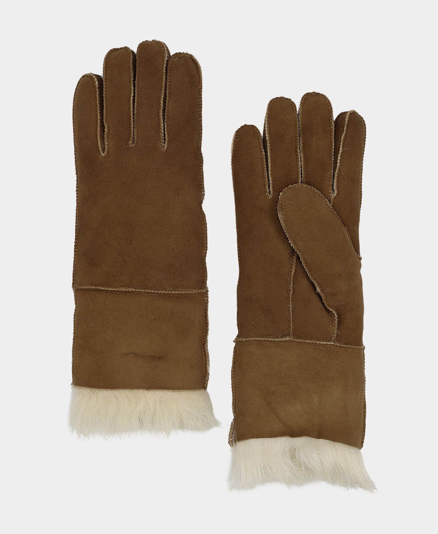 Faux Suede Gloves w/ Fur Lining view 1