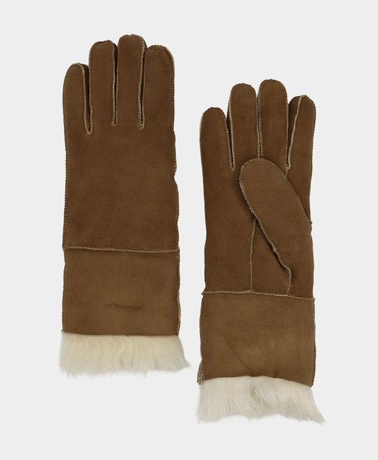 Faux Suede Gloves w/ Fur Lining view 