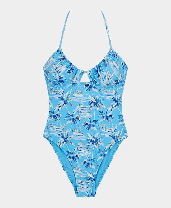 Tropical Palm One-Piece Swimsuit view 1