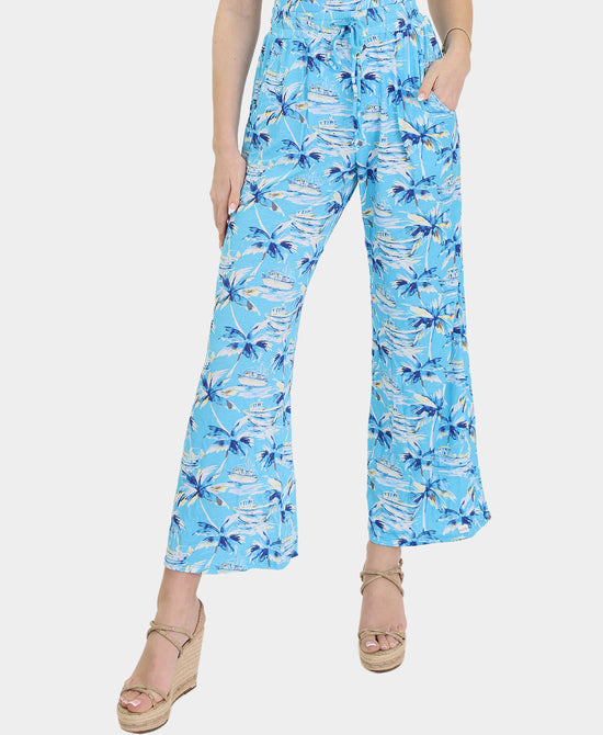 Tropical Palm Printed Pants view 1