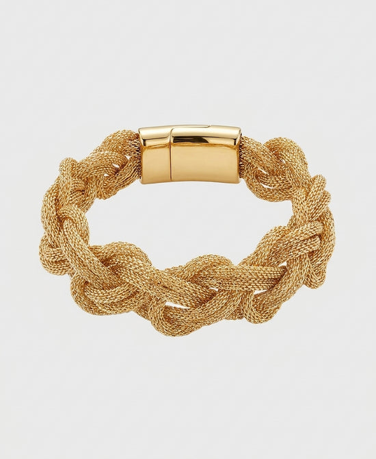 
Braided Knot Magnetic Bracelet in GOLD view 2