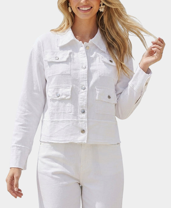 
Four Pocket Jacket in WHITE view 1