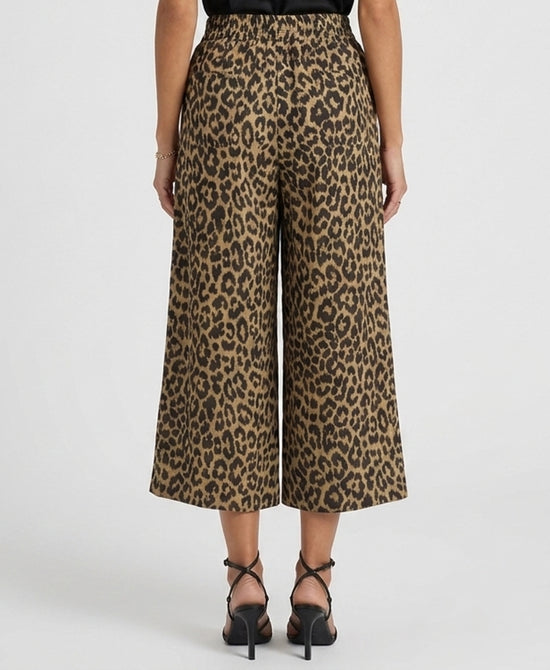 
Crop Leopard Print Pants in BROWN MULTI view 2