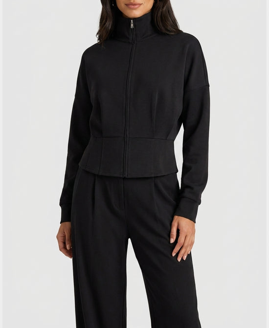 
Soft Zip Up in BLACK view 1