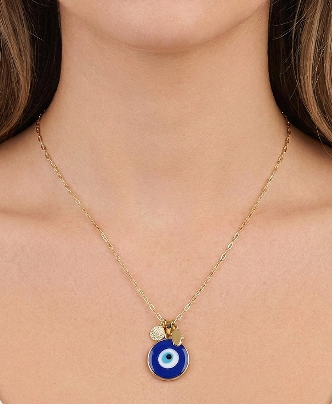 HERMES メタルキーホルダー Evil Eye Charm Pendant Evil Eye Pendant Necklace w/ Hamsa Charm – FOX'S - Online