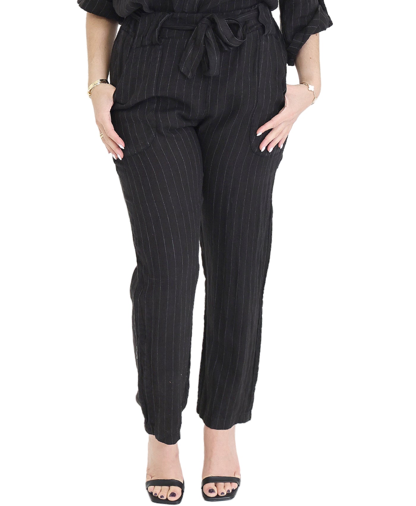 Linen Stripe Pants image 1