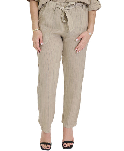 Linen Stripe Pants image 1