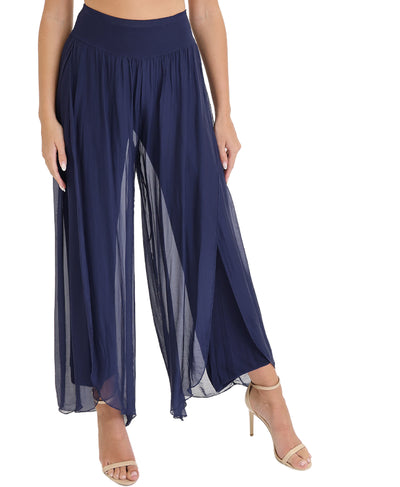 Silk Pants w/ Slit image 1