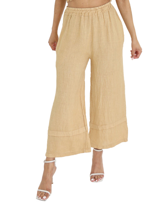 Linen Crop Pants view 1