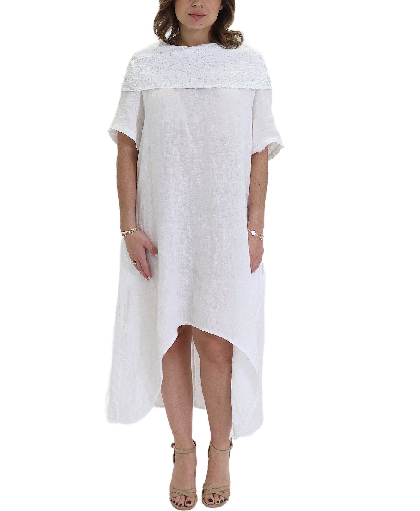 Linen Fold Over Dress image 1