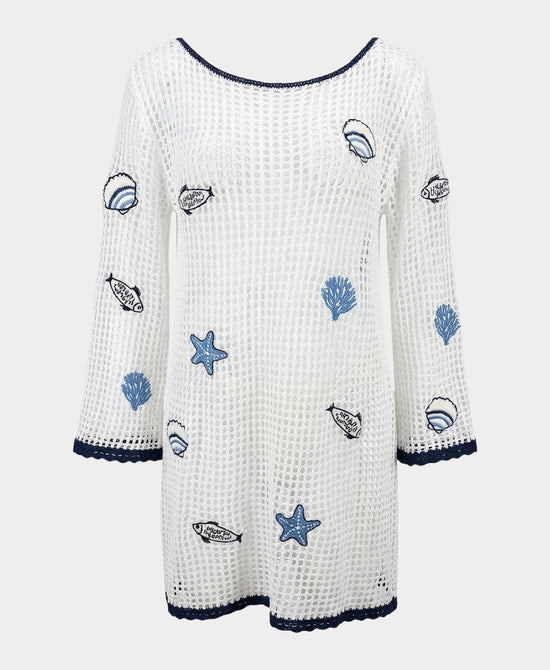 Crochet Seashell Swim Cover-Up view 1