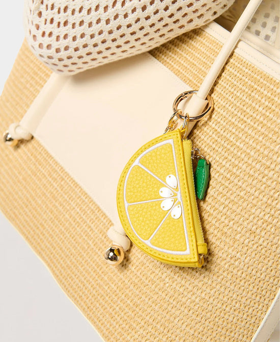 
Lemon Zip Pouch Keychain/Bag Charm in LEMON view 2