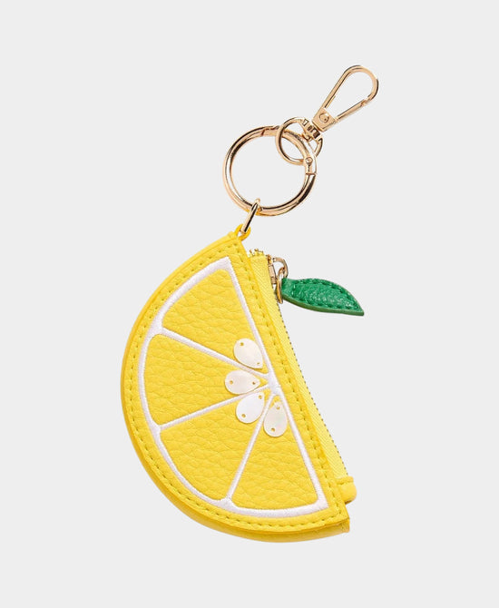 
Lemon Zip Pouch Keychain/Bag Charm in LEMON view 1