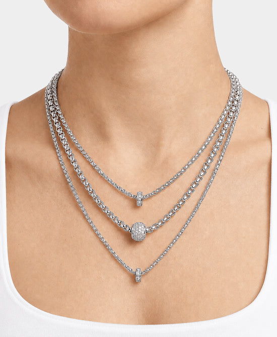 
Layered Chain Necklace in SILVER view 1