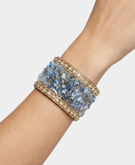
Crystal Beaded Magnetic Bracelet in BLUE view 1