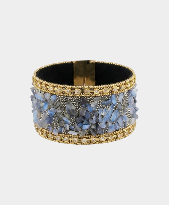 
Crystal Beaded Magnetic Bracelet in BLUE view 2