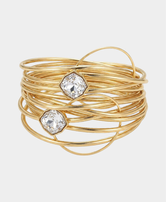 
Intertwined Crystal Magnetic Bracelet in GOLD view 2
