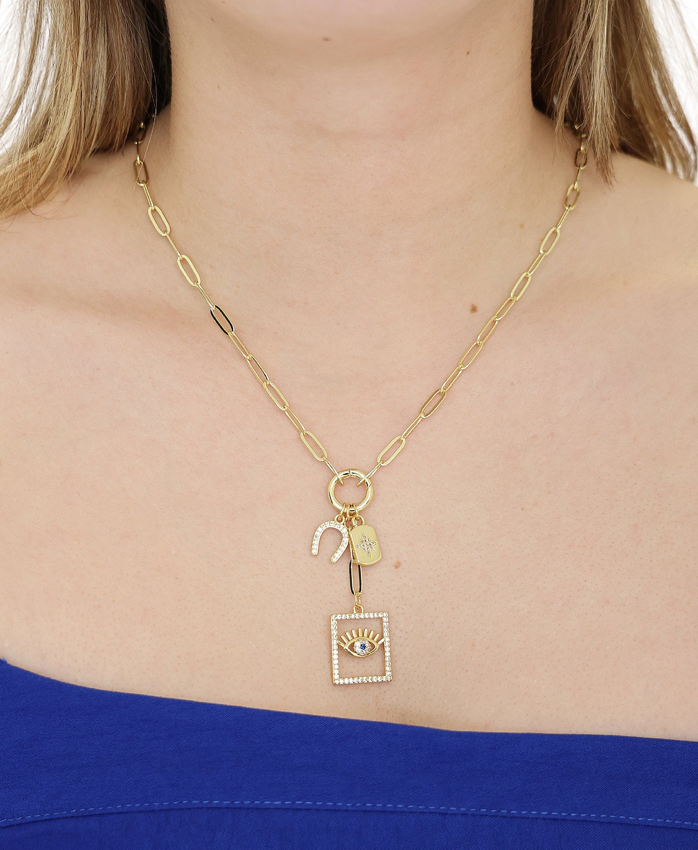 Evil Eye Charm Necklace view 1