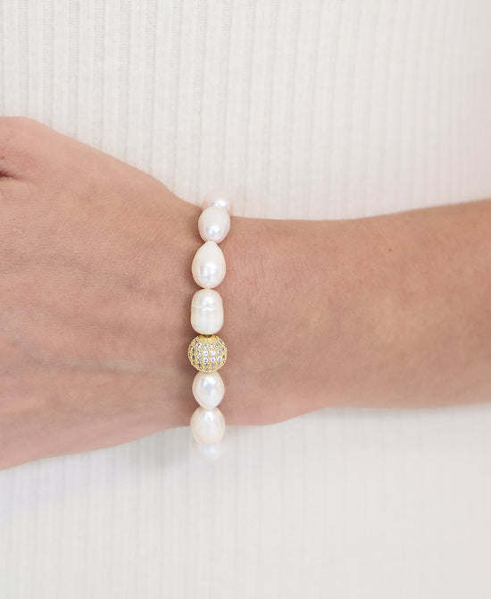 Fresh Water Pearl Elastic Bracelet view 
