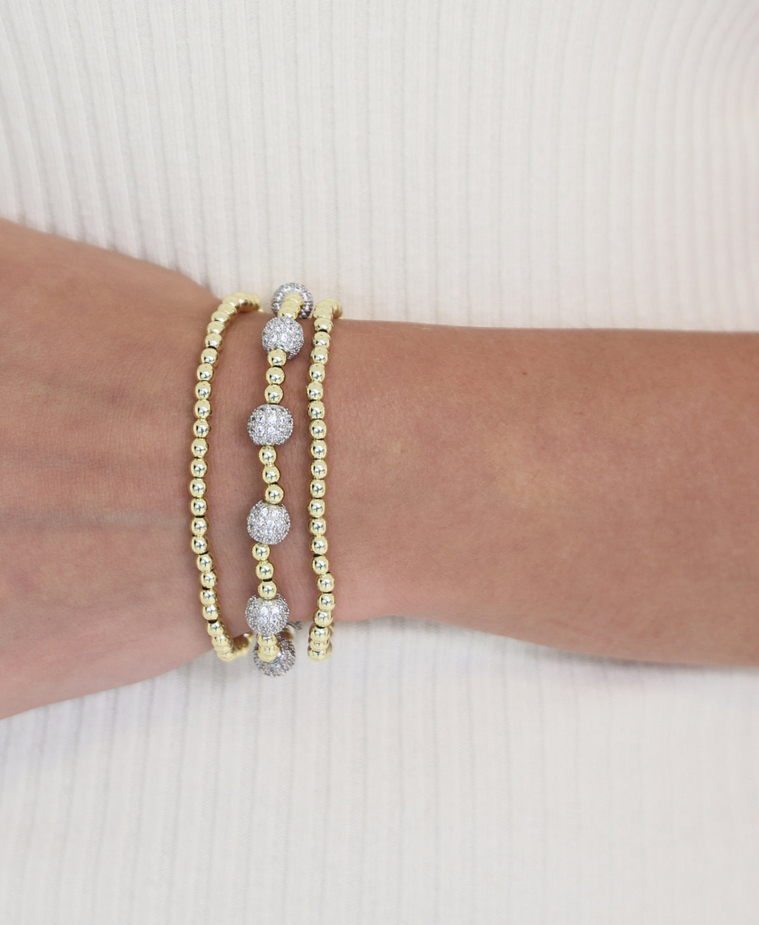 Set Of 3 Beaded Elastic Bracelets – FOX'S - Online