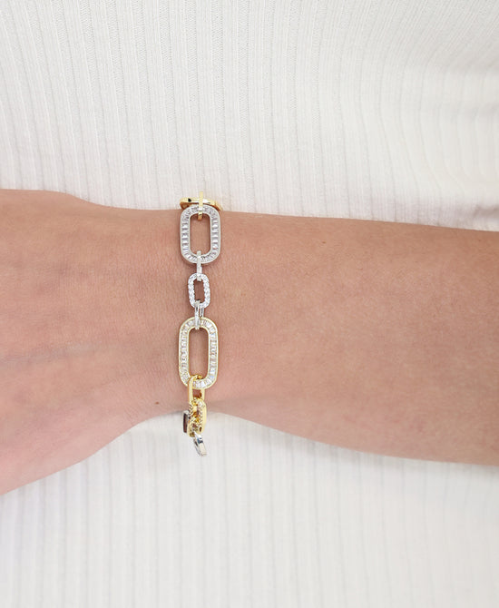Two Tone Chain Bracelet view 