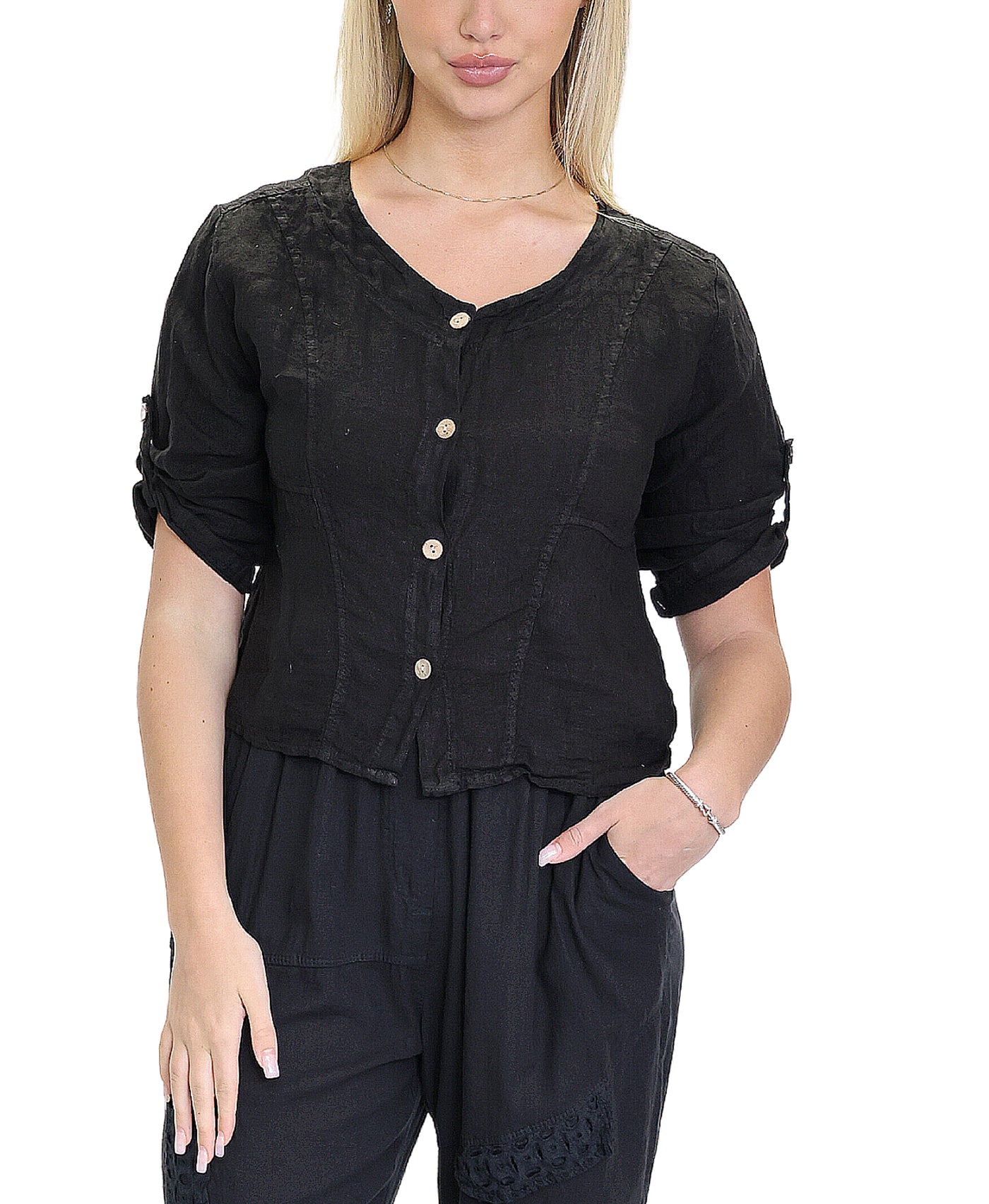 Linen Crop Top image 1
