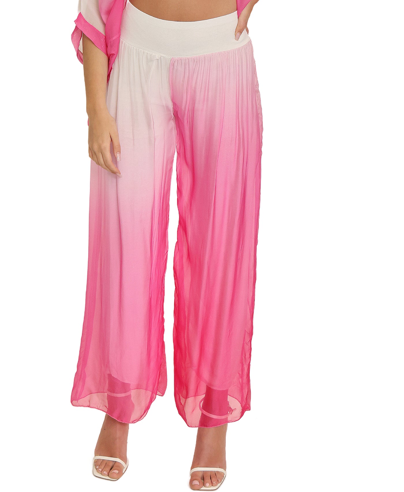 Ombre Print Silk Pants image 1