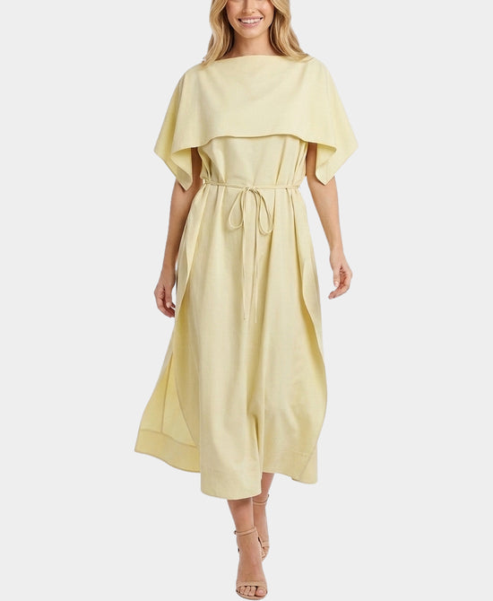 
Capelet Midi Dress in BUTTER view 1
