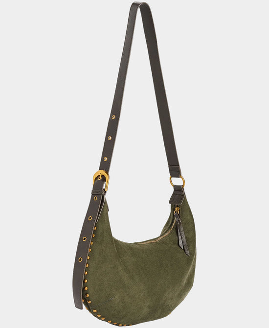 
Faux Suede Studded Crossbody Bag in OLIVE view 2