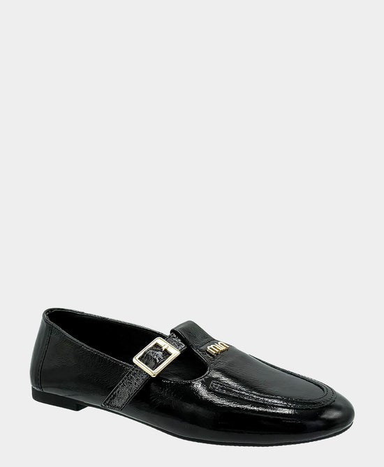 
Patent Leather Buckle Loafer in BLACK view 1
