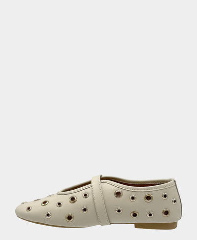 Leather Grommet Mary Jane Flat – FOX'S - Online
