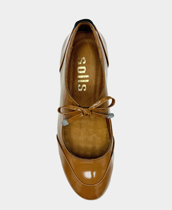
Patent Leather Tie Loafer in BROWN view 2