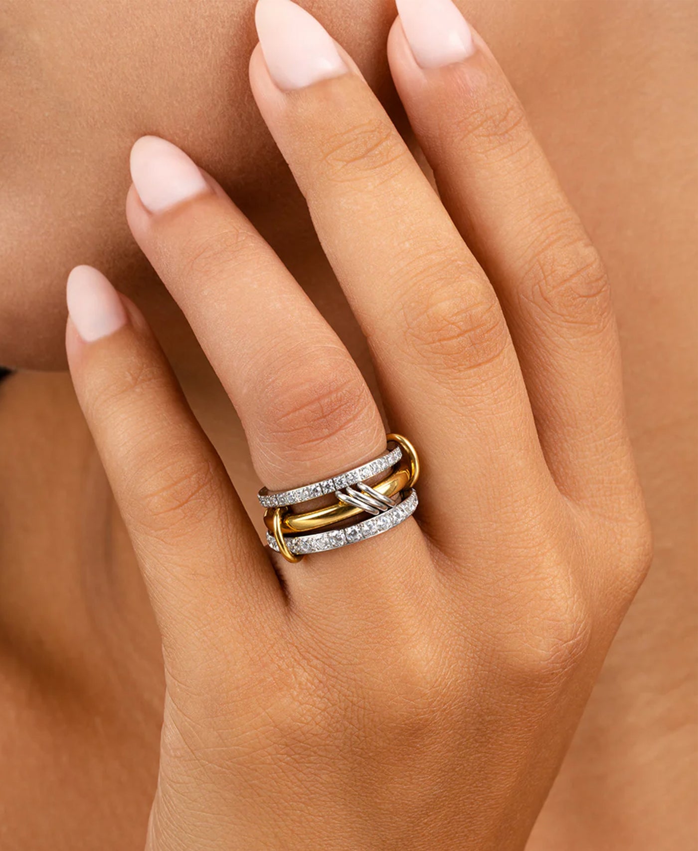 Linked Stack Ring Set view 1