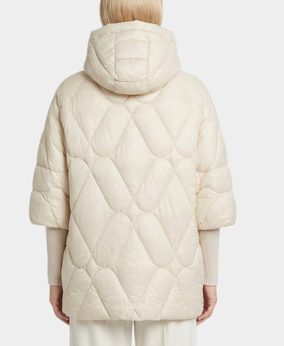 Quilted Jacket w/ Knit Ribbed Sleeves image 2