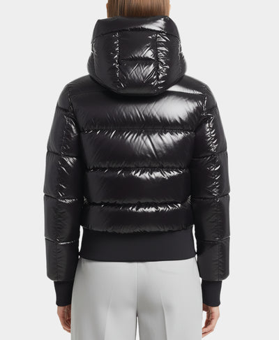 Shiny Puffer Down Jacket w/ Hood image 2
