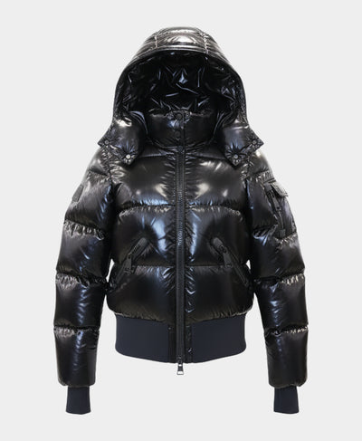 Shiny Puffer Down Jacket w/ Hood image 3